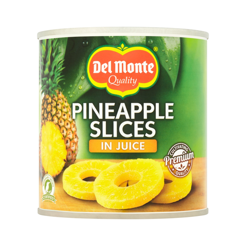 DEL MONTE PINEAPPLE SLICES IN JUICE 6X 435G