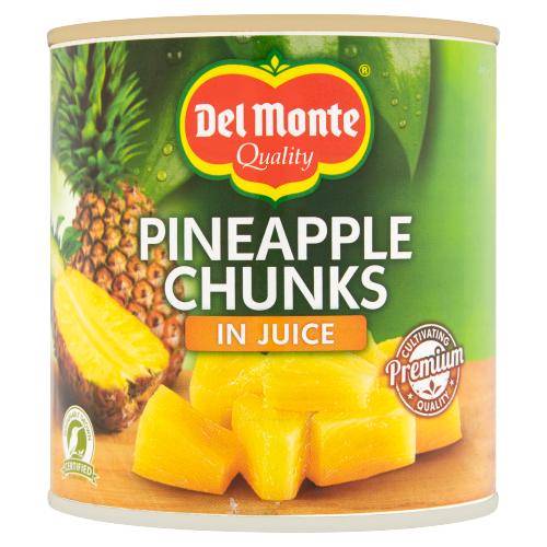 DEL MONTE PINEAPPLE CHUNKS IN JUICE 6X 435G