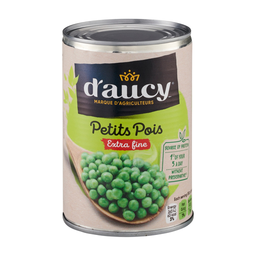 D'AUCY PETITS POIS IN WATER 6X 400G