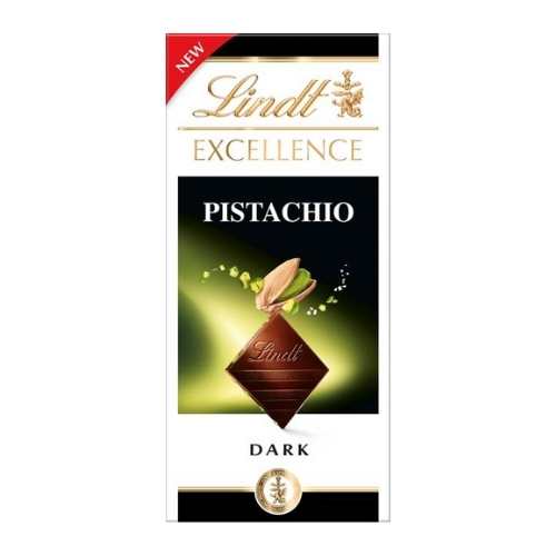 LINDT EXCELLENCE PISTACHIO DARK CHOCOLATE BAR 8X 100G