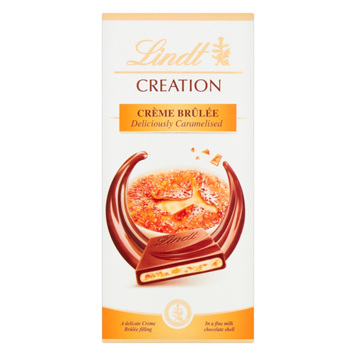 LINDT CREATION CREME BRULEE CHOCOLATE BAR 150G