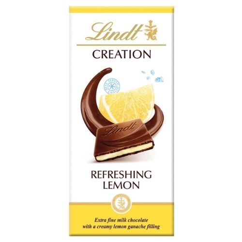 LINDT CREATION LEMON CHOCOLATE BAR 150G