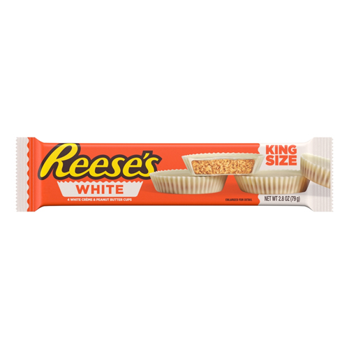 REESE'S WHITE PEANUT BUTTER CUPS KINGSIZE - 4 CUPS 79G