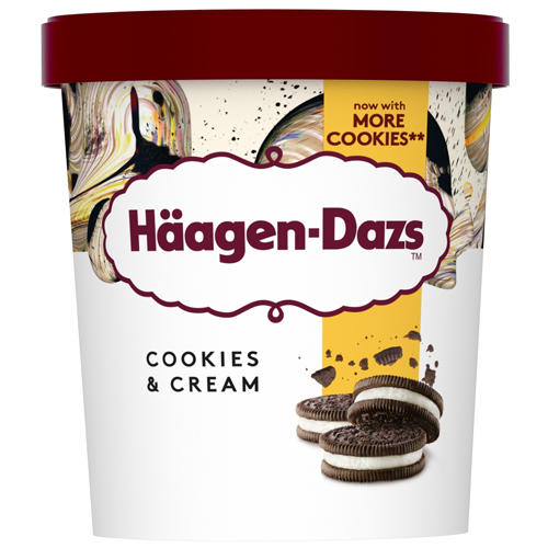 HÄAGEN-DAZS COOKIES & CREAM ICE CREAM 460ML