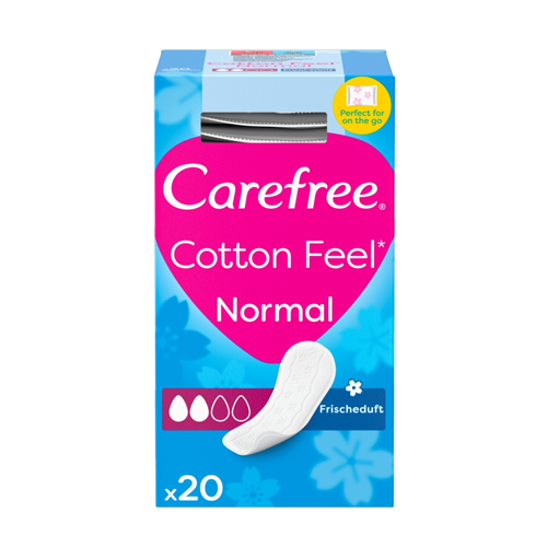 CAREFREE NORMAL WITH COTTON EXTRACT PANTY LINERS 20S