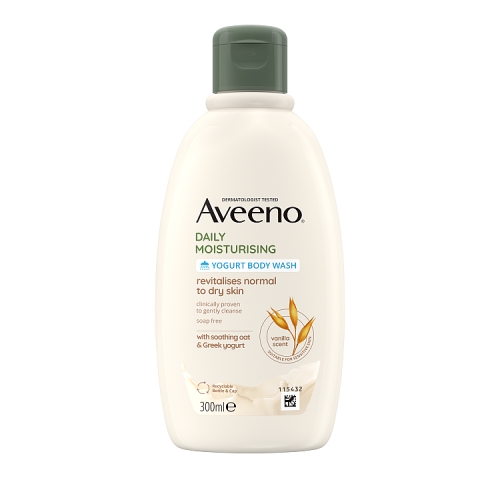 AVEENO DAILY MOISTURISING VANILLA AND OAT BODY WASH 300ML