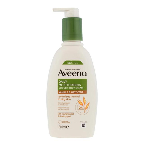 AVEENO DAILY MOISTURISING YOGHURT BODY CREAM VANILLA & OAT 300ML