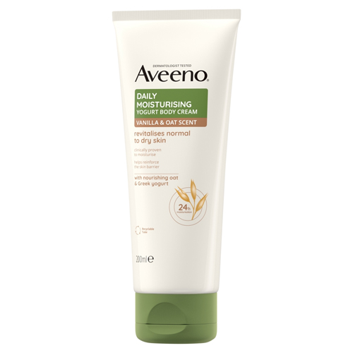 AVEENO DAILY MOISTURISING YOGURT BODY CREAM VANILLA & OAT SCENT 200ML