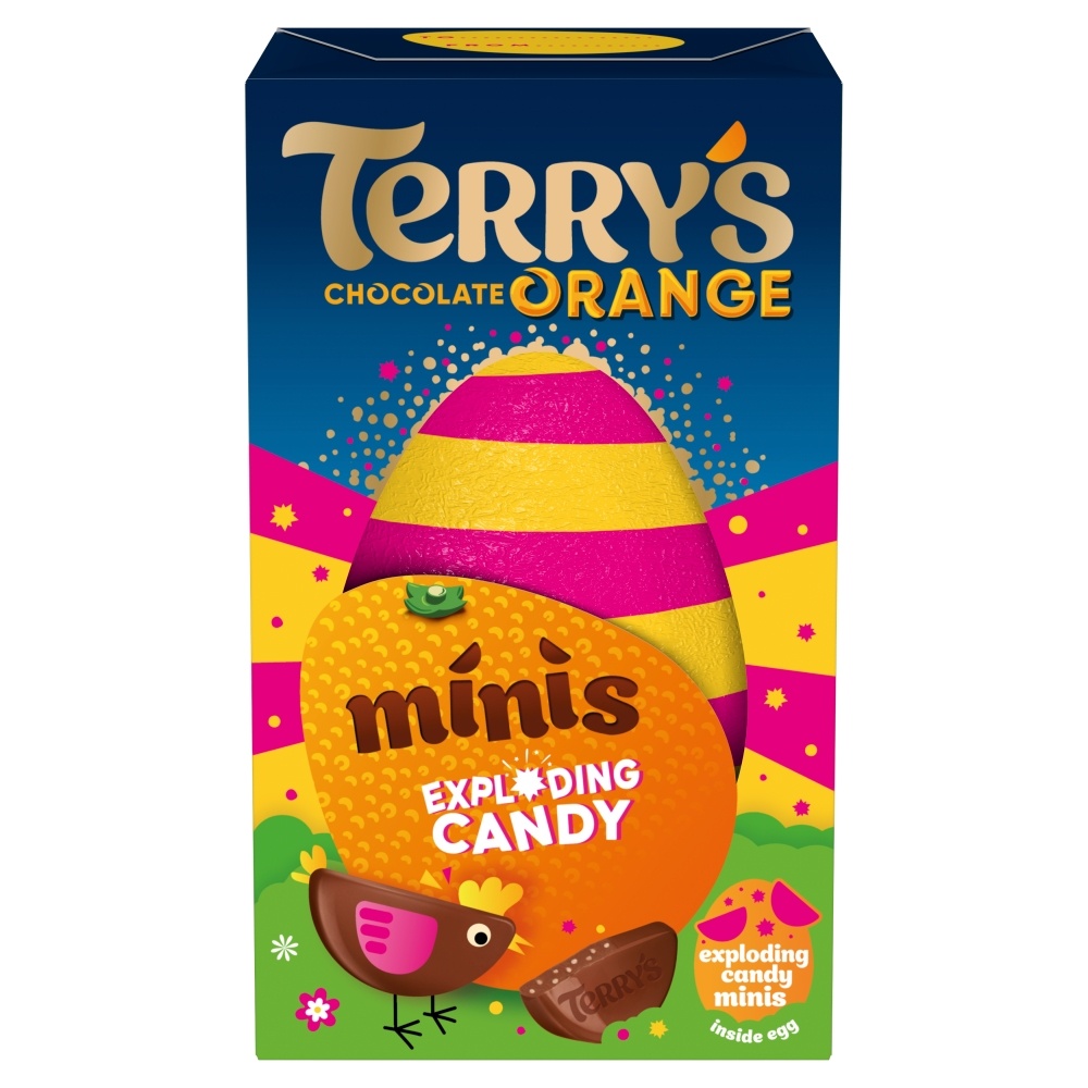 TERRY'S CHOCOLATE ORANGE EASTER EGG WITH EXPLODING CANDY MINIS 91G-EASTER