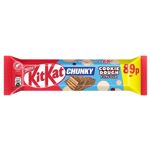 KITKAT CHUNKY COOKIE DOUGH FLAVOUR CHOCOLATE BAR PMP 89P 42G-LAUNCH AUG-2026