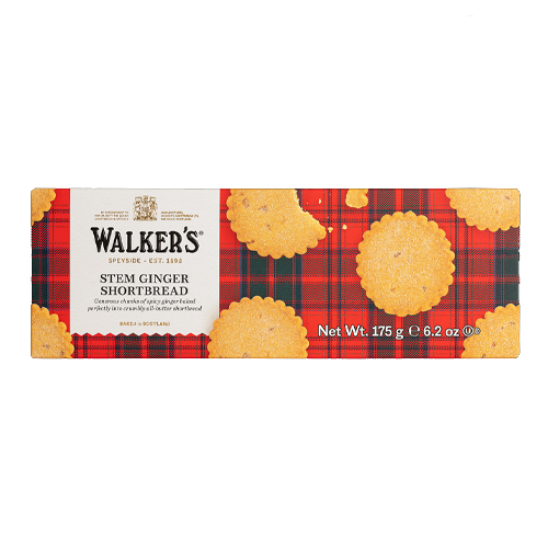 WALKERS STEM GINGER SHORTBREAD 175G