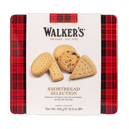 WALKERS SQUARE SHORTBREAD TIN AYR SLEEVE  450G