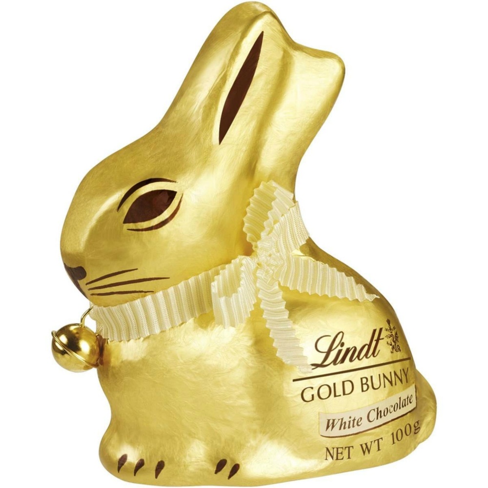 LINDT GOLD BUNNY WHITE CHOCOLATE 100G-EASTER