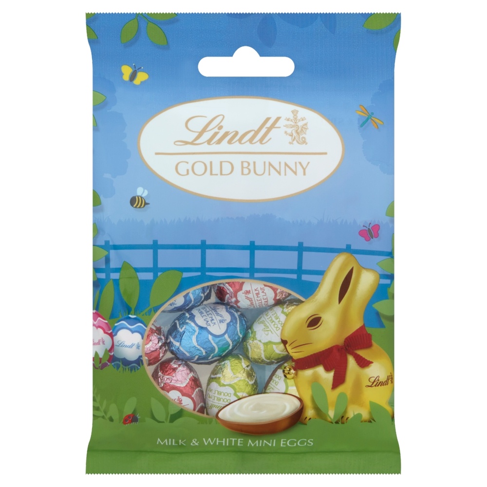 LINDT MILK & WHITE MINI EGGS 80G-EASTER