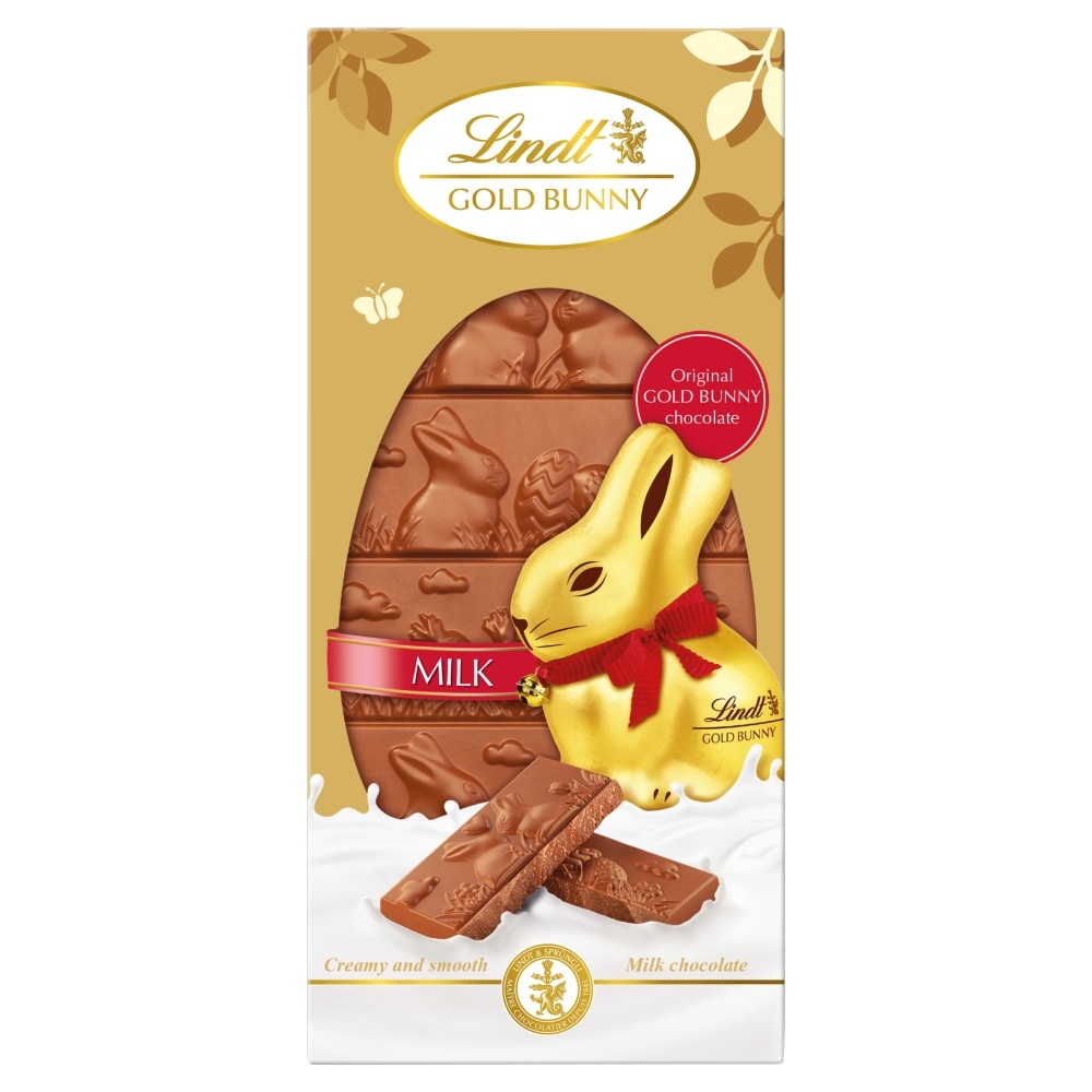 LINDT ORIGINAL GOLD BUNNY CHOCOLATE MILK EASTER BAR 120G-EASTER