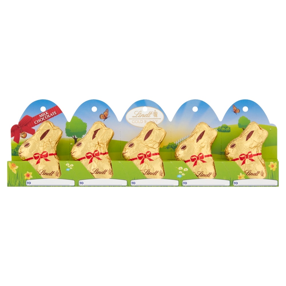 LINDT 5 GOLD BUNNY MILK CHOCOLATE 50G-EASTER