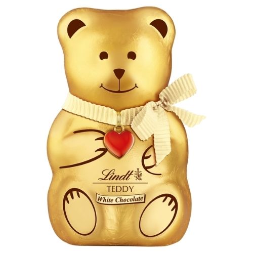 LINDT TEDDY BEAR WHITE CHOCOLATE 100G-XMAS