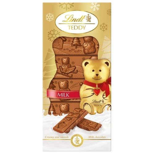 LINDT TEDDY MILK BAR 120G-XMAS
