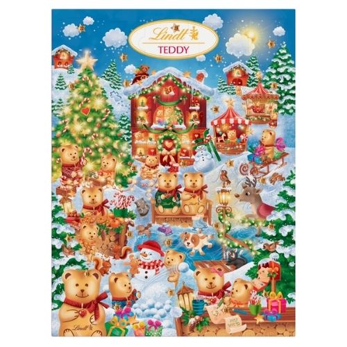 LINDT TEDDY WINTER WONDERLAND CHOCOLATE ADVENT CALENDAR 170G-XMAS