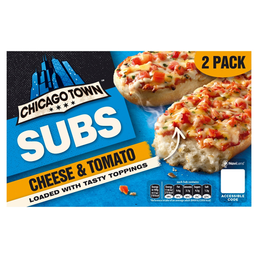 CHICAGO TOWN 2 CHEESE & TOMATO SUBS 250G
