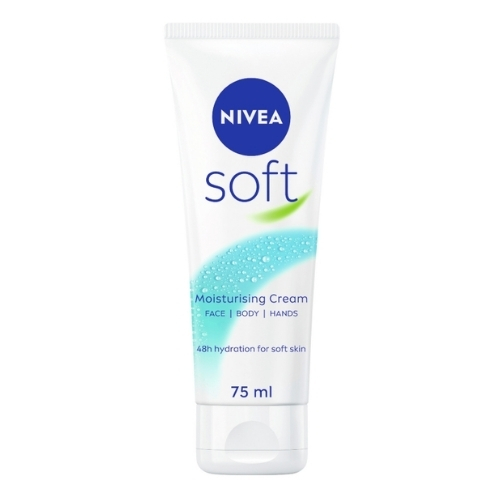 NIVEA SOFT MOISTURISER FACE BODY & HANDS 75ML