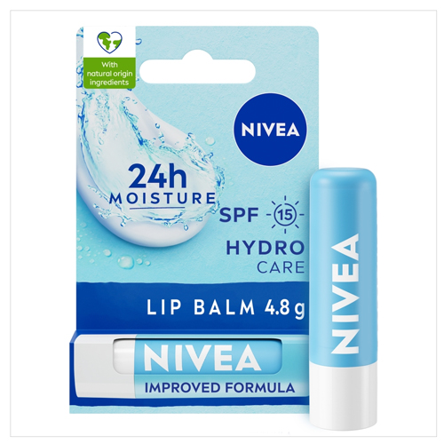 NIVEA HYDRO CARE LIP BALM SPF15, 5.5ML