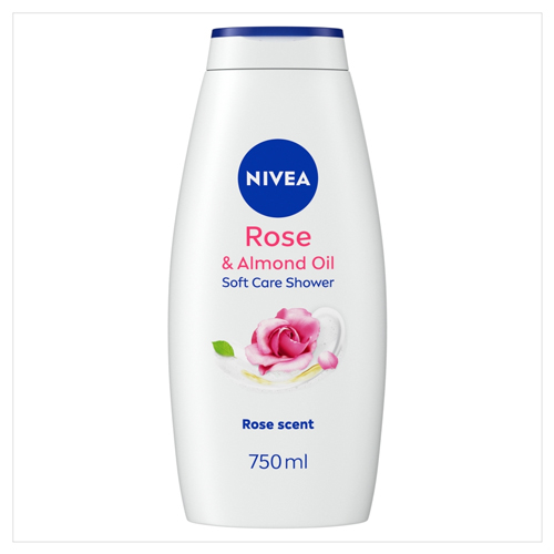 NIVEA SHOWER ROSE & ALMOND MILK 750ML
