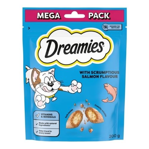 DREAMIES CAT TREAT BISCUITS WITH SALMON FLAVOUR 200G
