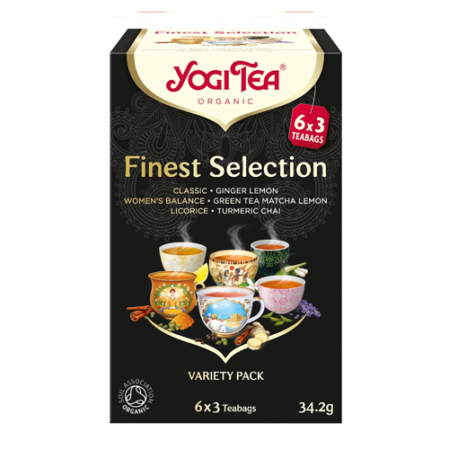 YOGI TEA ORGANIC FINEST SELECTION 18 TEA BAGS 34.2G
