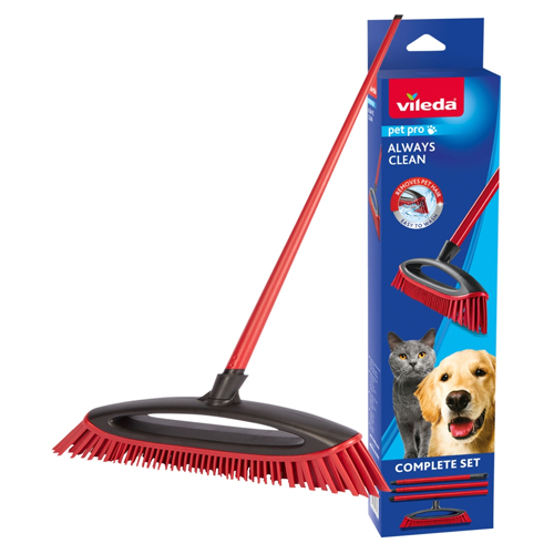 VILEDA PET PRO RUBBER BROOM 6'S