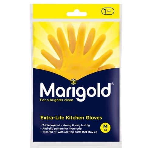 MARIGOLD KITCHEN GLOVES MEDIUM PAIR 6S