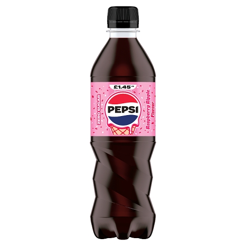 PEPSI RASPBERRY RIPPLE PET PMP £1.45 500ML