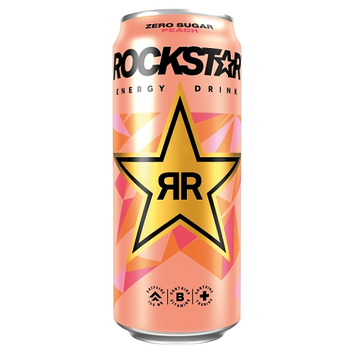 ROCKSTAR ENERGY PEACH CAN 500ML