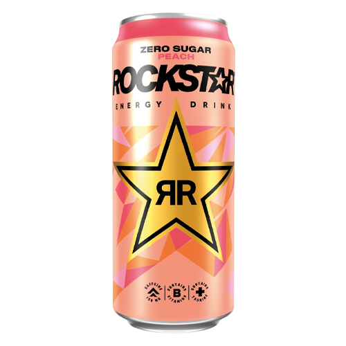 ROCKSTAR ENERGY PEACH CAN PMP £1.29 500ML