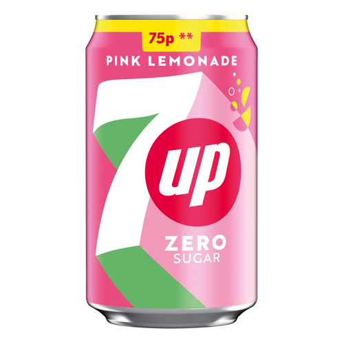 7UP PINK ZERO LEMONADE PMP 75P CAN 330ML