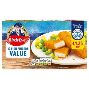 BIRDS EYE 10 VALUE FISH FINGERS PMP £2.00 250G