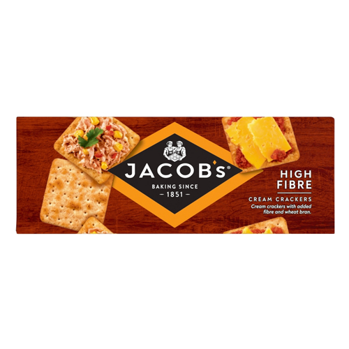 JACOB'S HIGH FIBRE CREAM CRACKERS 24X 200G