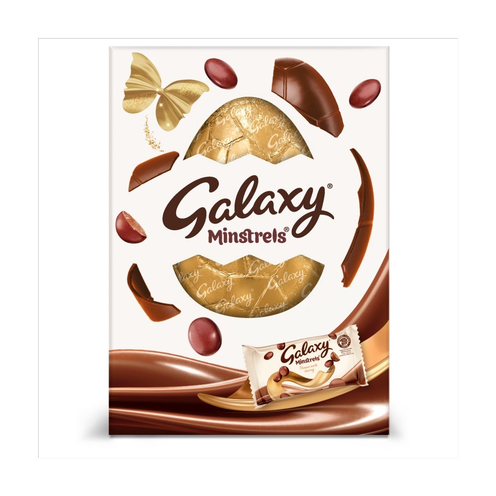 GALAXY MINSTRELS MILK CHOCOLATE LARGE EASTER EGG 162G-EASTER
