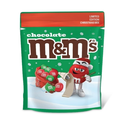 M&M'S CHOCOLATE CHRISTMAS MIX POUCH 112G-NPD-XMAS