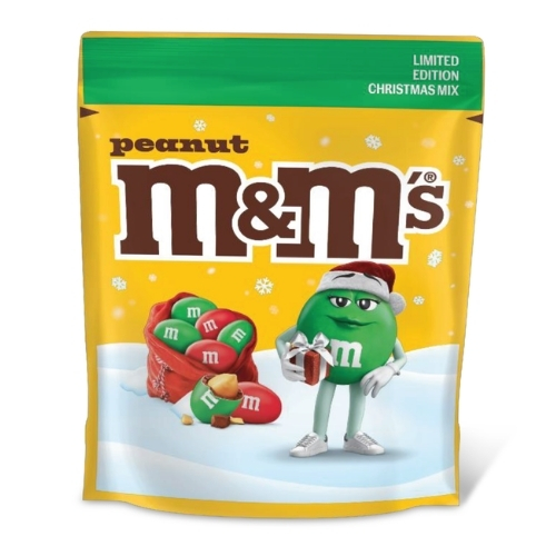 M&M'S PEANUT CHRISTMAS MIX POUCH 112G-NPD-XMAS
