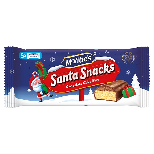 MCVITIES SANTA SNACK CHOC CAKE BAR 5S-XMAS