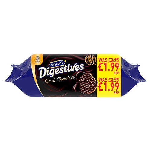 MCVITIE'S DARK CHOCOLATE DIGESTIVE BISCUITS PMP £1.99 266G