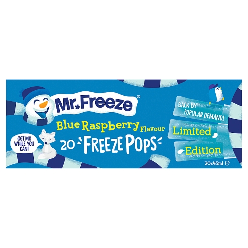 MR.FREEZE BLUE RASPBERRY FLAVOUR FREEZE POPS 20 X 45ML