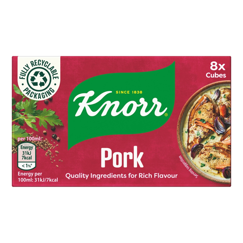 KNORR STOCK CUBES PORK 80G