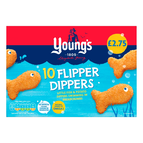 YOUNG'S 10 FLIPPER DIPPERS PMP £2.75 250G