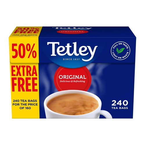 TETLEY TEABAGS 160S+50% EXTRA FREE 750G