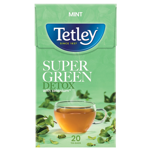 TETLEY SUPER GREEN DETOX MINT 20S 2G