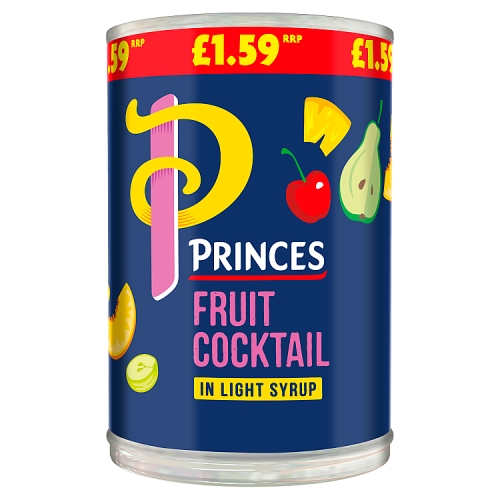 PRINCES FRUIT COCKTAIL IN LIGHT SYRUP PMP £1.59 410G