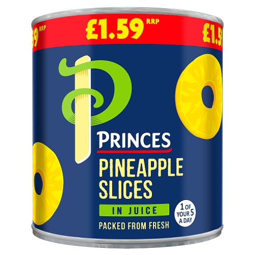 PRINCES PINEAPPLE SLICES IN JUICE PMP £1.59 432G