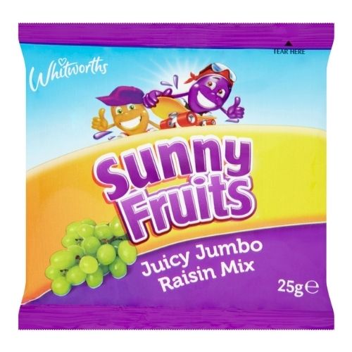 WHITWORTHS SUNNY FRUITS JUICY JUMBO RAISIN MIX 25G